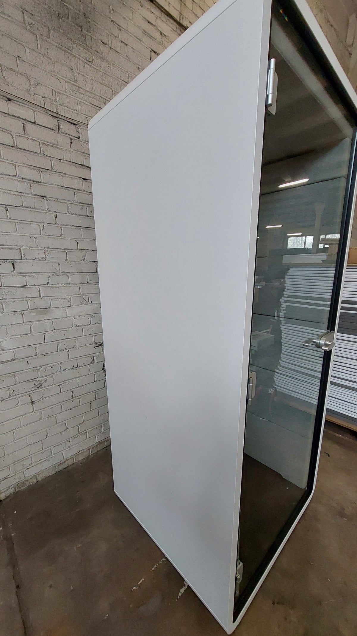Budka telefoniczna Hushoffice hushPhone, biała / szara tapicerka