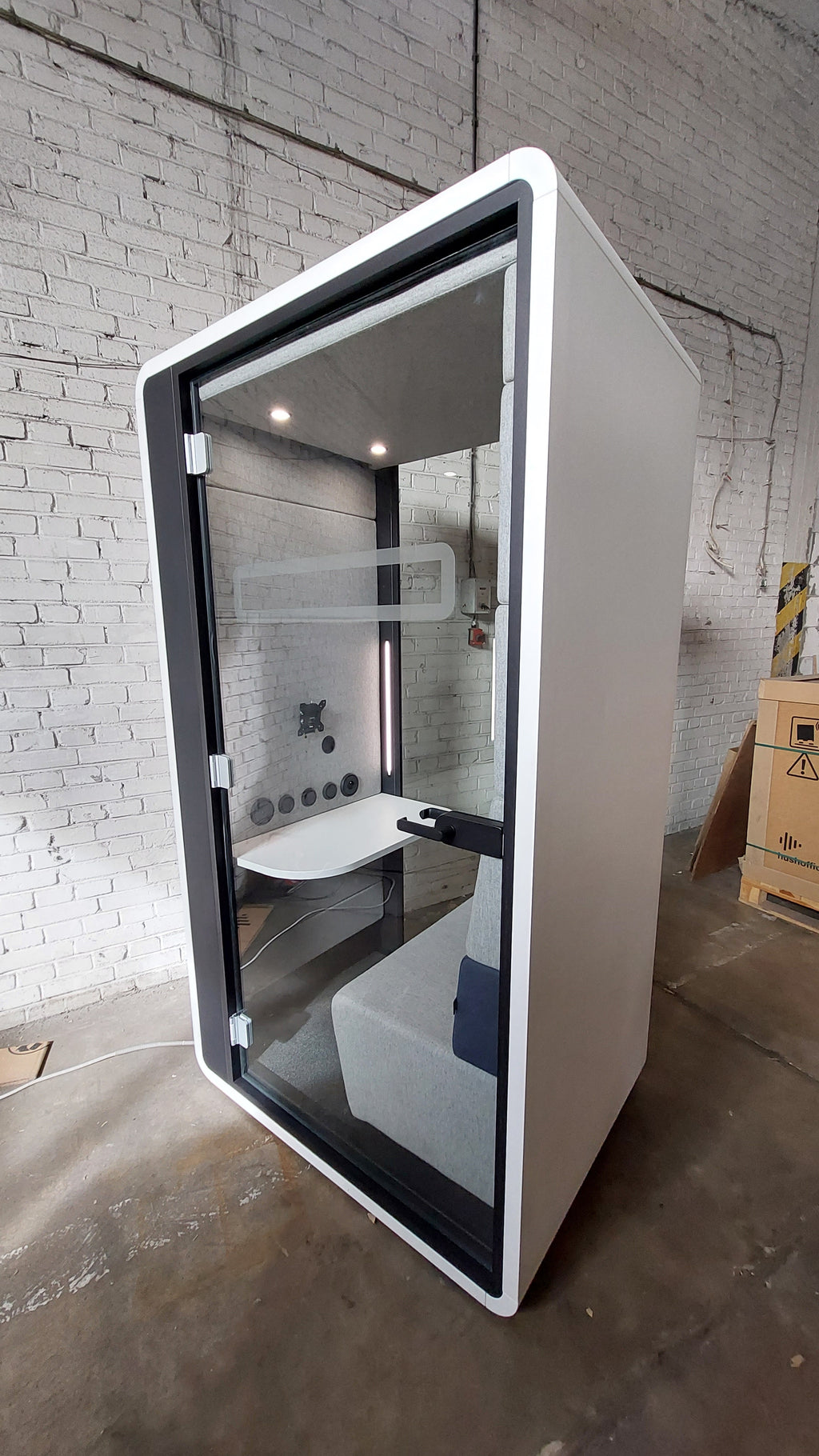 Budka do wideokonferencji Hushoffice hushHybrid, biała / szara