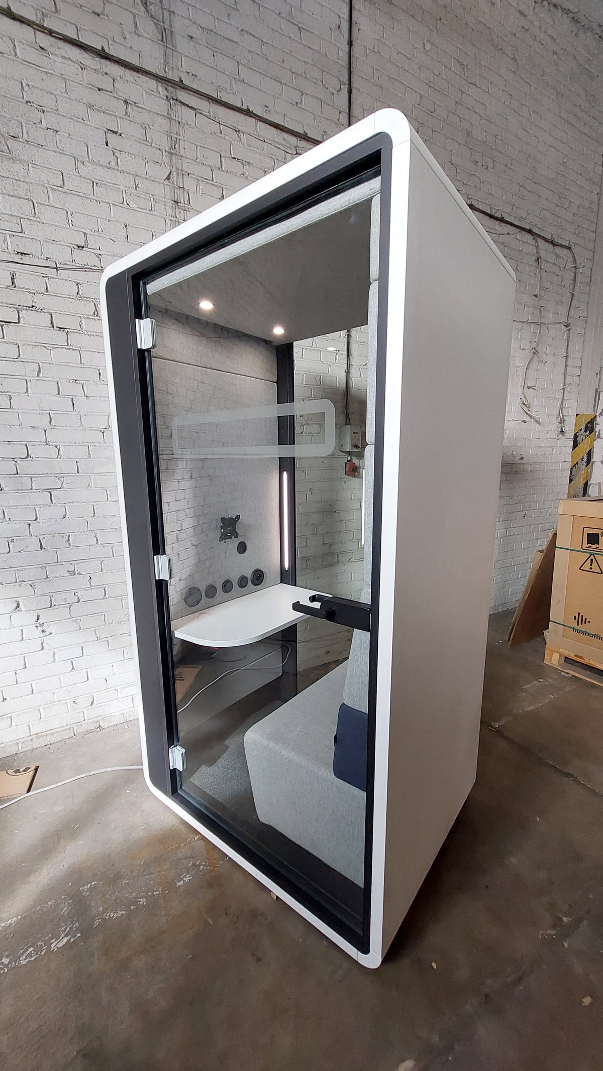 Budka do wideokonferencji Hushoffice hushHybrid, biała / szara