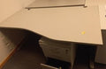 Biurku typu wave szare 160x80 szary blat
