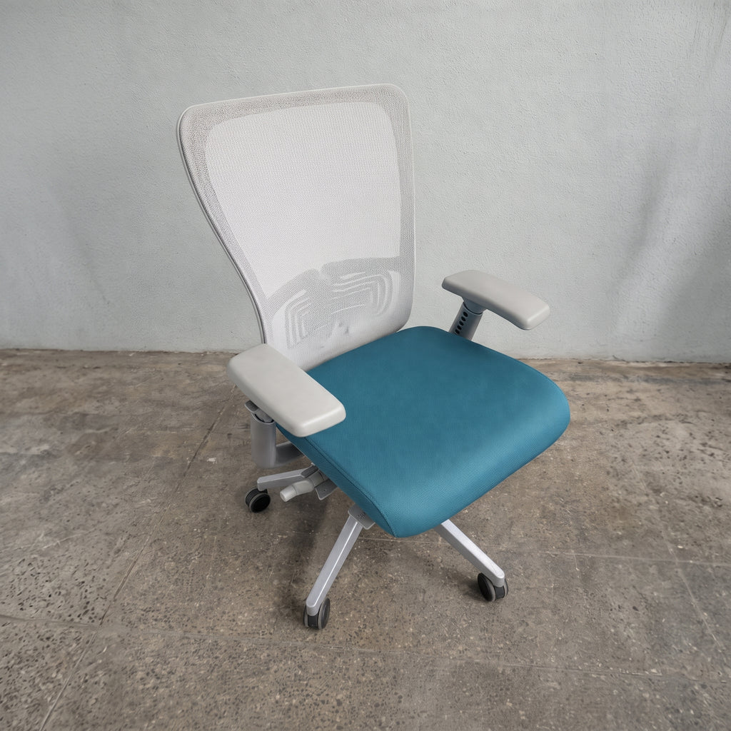 Krzesło obrotowe Haworth 68x65 szaro niebieski